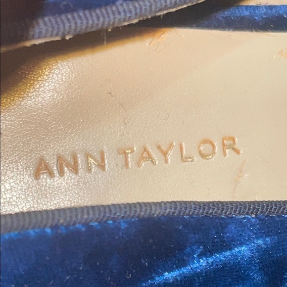Ann Taylor Blue Velvet Heels Sz 9 - Picture 5 of 6